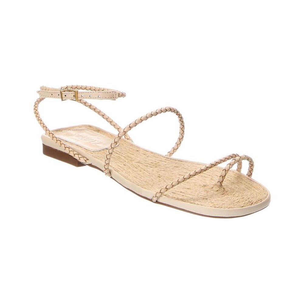 Schutz Kaya Straw Sandal, White